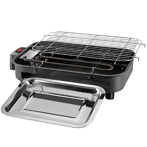 Rauchfreier Elektrogrill,Edelstahl Barbecue Grill Tragbarer Verstellbarer Thermostat Für BBQ Party Garten Camping Ca