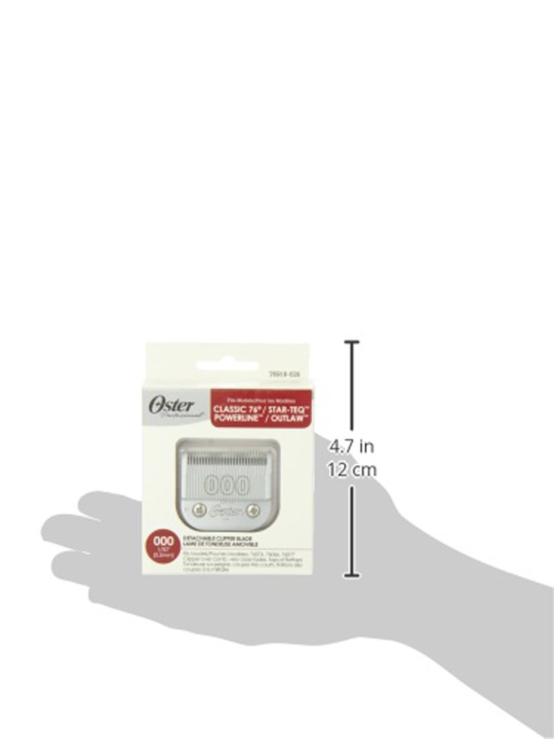 Oster Zestaw ostrzy Pro Beauty, noże wymienne, noże do maszynki do strzyżenia, srebrne, rozmiar 3,5, Stal węglowa, Długość strzyżenia 9,5 mm, strzyżenie ludzkich włosów