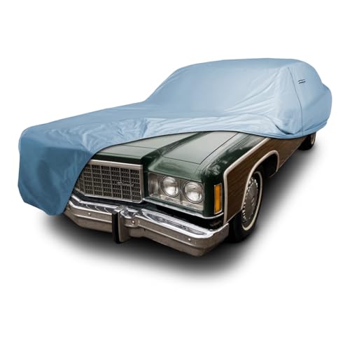 iCarCover Premium Car Cover for 1971-1976 Chevy Caprice Wagon Heavy Duty Waterproof All-Weather Automobiles Custom Fit Indoor Outdoor UV Snow Protection Covers with Straps and Bag
