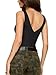 REORIA Women's Summer Sexy Plunge Deep V Neck Sleeveless Double Lined One Piece Tank Tops Thong Bodysuits Leotards for Going Out Black Medium
