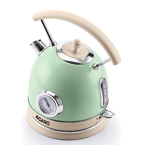 AGARO-Regency-Vintage-Kettle-18L-with-Temperature-Gauge-Hot-Water-Boiler-Tea-Heater-with-Curved-Handle-Visible-Water-Level-Line-Led-Light-Auto-Shut-OffBoil-Dry-ProtectionGreen