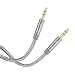 AuxLink MetaSeries AUX Cable Cord OFC Wire w/Aluminium Shielding Nylon Braided 1/8 Male to Male Auxiliary Ultra-Small 3.5mm Audio Cable for Car Headphones Phones Speakers Home Stereos More (4ft/1.2m)