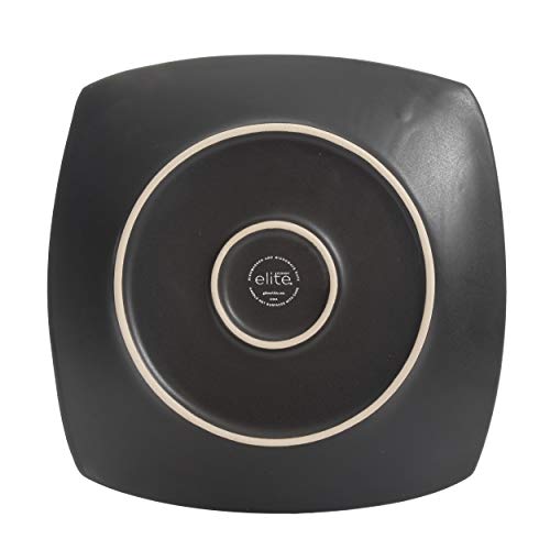 Gibson Soho Lounge Dinnerware set, Square, Blue