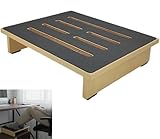Tritthocker Tritt Holz, Tritthocker Erwachsene, Hölzerne Stepping-Hocker aus Massivholz, Step Stool mit Rutschfester Gummiauflage,40x32x10cm,für Bad, Küche,Büro