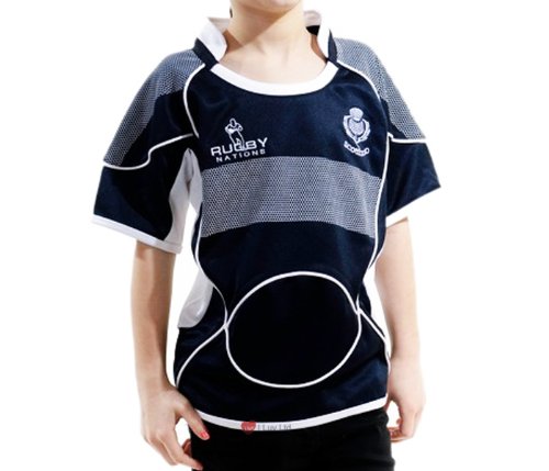 I LUV LTD Kids Scotland Rugby Shirt Crew Neck Half Sleeve Size 3-4 Years White