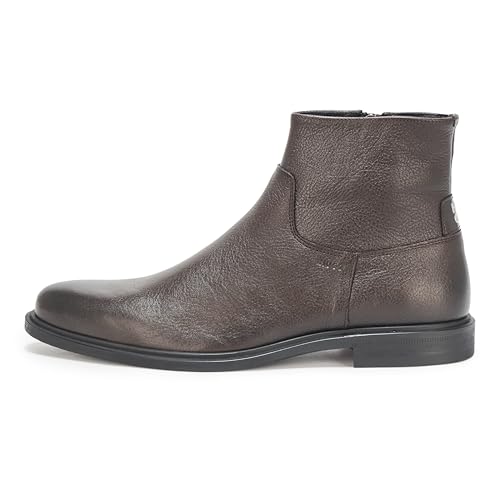 Image of HUGO Men's Kerr Leather Zip Up Chelsea Bootie