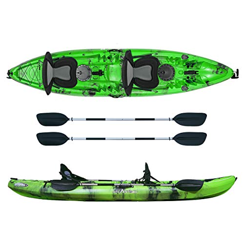 Atlantis Kayak-Canoa Enterprise 385 cm Verde- 2 Gavoni - 2 Seggiolini - 2 Pagaie - 2 Portacanne