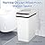 zhuoquan Automatic Trash Can, Touchless Motion Sensor Garbage Can with Lid, Smart Plastic Slim Wastebasket for Bathroom, Office, Rv, Bedroom, Living Room, White