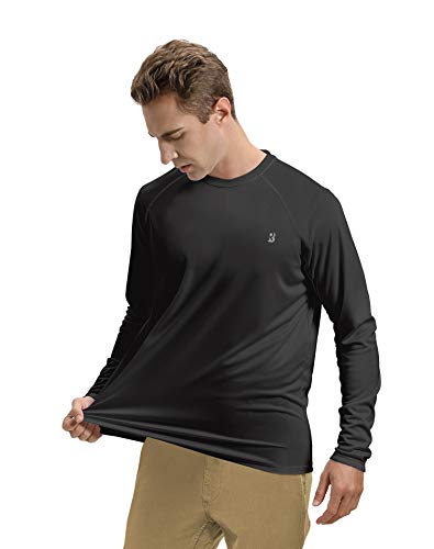 Image of Roadbox Mens UPF 50+ UV Sun Protection Shirts Outdoor Long Sleeve SPF Rash Guard for Fishing Hiking Swimming Running