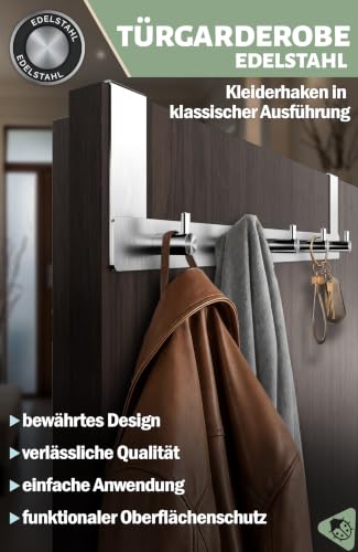 Menz Türgarderobe zum Einhängen - Silber – Ansicht 2
