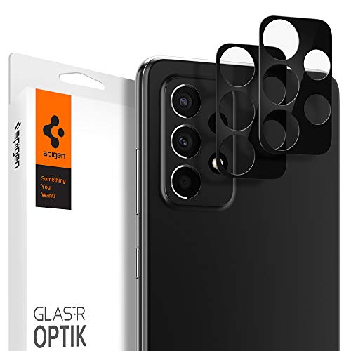 Image of Spigen Glass Camera Lens Protector For Galaxy A52 Lte|5G&Galaxy A52S (Transparent) Edge To Edge Full Screen Coverage,Pack Of 2