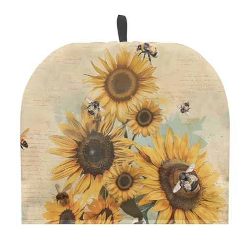 Doojoayie Sunflower Tea Pot Cover Large Tea Cozy for Teapot Vintage Floral Tea Cozy Creative Teapot Cover for Kitchen Home