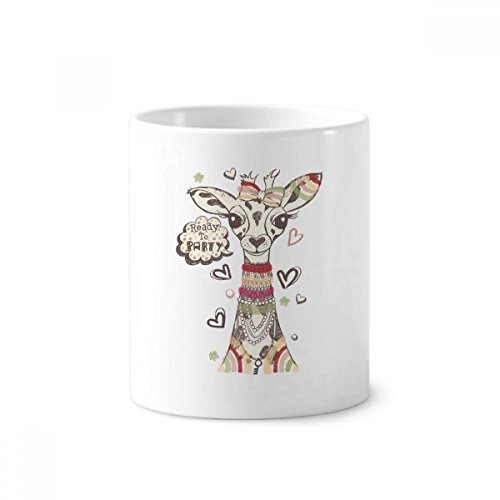 Coupe 350ml brosse à dents girafe céramique : rangez enfin vos stylos avec joie