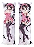 MENGBZ Date A Live Impact Tokisaki Kurumi Pillow case Peach Skin 150x50cm(59in x 19.6in) Bedding Pillowcase