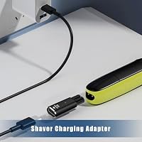 Swiftctrl 5V USB-C Ladegerät Adapter, Charger Converter für Rasierer Haarschneider, Für Rasierer Philips One Blade QP2734 QP2824 QP2724 QP2834 QP4631 MG7930 MG7950 MG9530 7000 9000 Series（Schwarz） – Ansicht 5