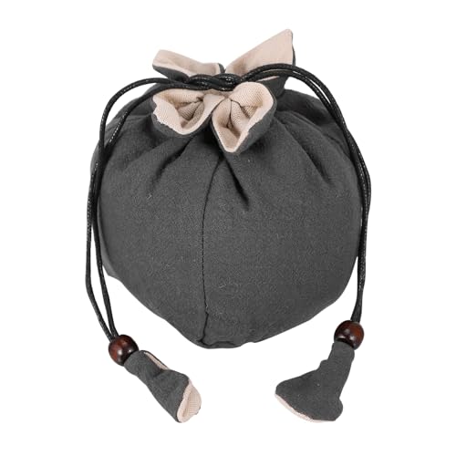 Garneck Teapot Bag Cotton Linen Easy to Carry Tea Set Storage Pouch for Travel Present