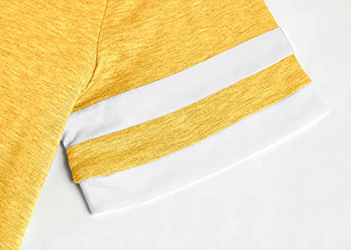 Batermoon Girl's Striped Short Sleeve T Shirts Crewneck Loose Fit Tunic Tops Summer Casual Blouses4