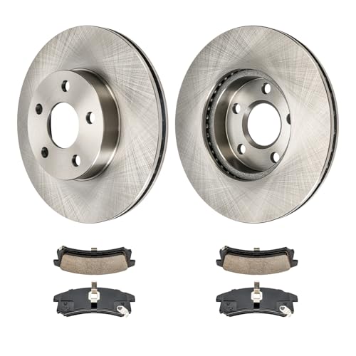 Image of KAX Front Brake Kit, OE Brake Rotors and Ceramic Brake Pads | Fits Chevrolet, Pontiac, Buick, Oldsmobile- Cavalier, Sunfire, Grand Am, Corsica, Skylark, Sunbird, Achieva, Beretta, Cutlass Calais