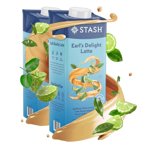 STASH Earl's Delight Latte - Dairy Free Plant Based Black Tea Concentrate - Caffeinated - 32 fl oz, 5 Servings (Pack of 2)