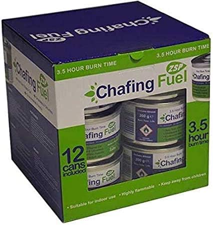 Acense Chafing Fuel Gel Cans, 3.5 Hour Burn Time, Pack of 12
