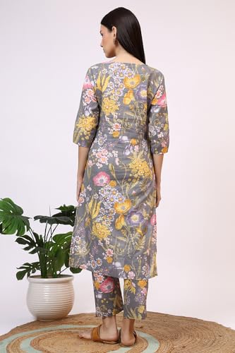 Image of W for Woman Orange Abstract Printed Tiered Spaghetti Kurta and Leggings Set with Dupatta