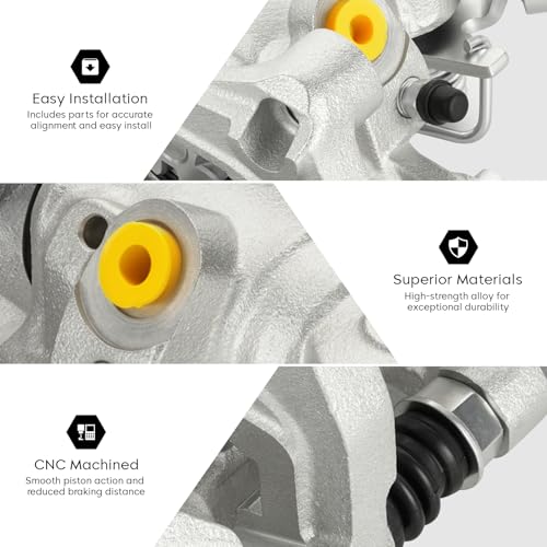 Image of Rear Brake Caliper Assembly Calipers Set Fit for Ford Fusion 2006-2012, for Lincoln MKZ 2007-2012, for Mazda 6 2006-2013, for Mercury Milan 2006-2011, Replace 18-B5002 18-B5003