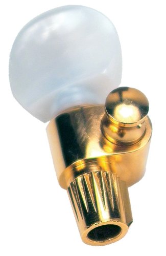 Banjo Tuner Golden Gate P-143 en or avec bouton blanc pour cordes de rechange
