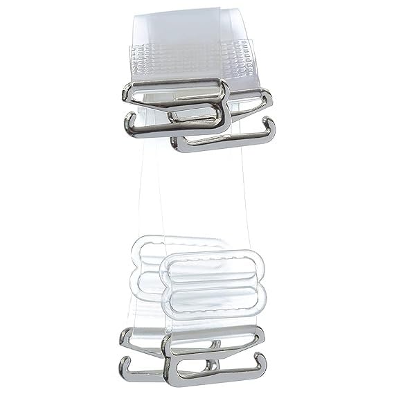 Invisible Bra Replacement Strap | 12MM Transparent Elastic Shoulder Straps with Steel Hooks | Women's Comfortable Innerwear Accessory | 1 Pair-image-33