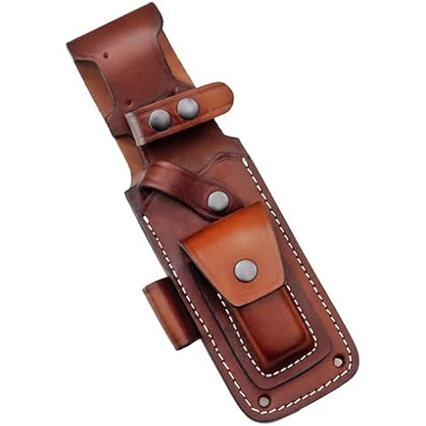 Ottoza TOP GRAIN Leather Knife Sheaths for Fixed Blade Knives, Leather Knife Sheath for Belt, Leather Knife Holster Belt Knife Holder, Vertical Knife Sheath for Belt No:207 Cover