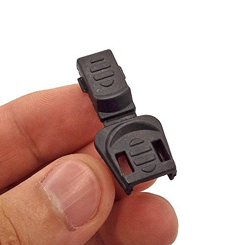 Vafon Aligle 100pcs Zip Clip Buckle Zipper Pulls Cord Rope Ends Lock Black Plastic Zipcords Stopper for Paracord