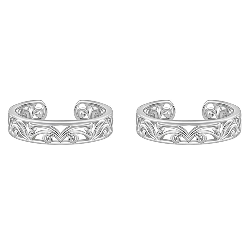 925 Silver Khoobsurat Toe Rings| Toe Rings for Women and Girls | With Certificate of Authenticity and 925 Stamp | 6 Month Warranty