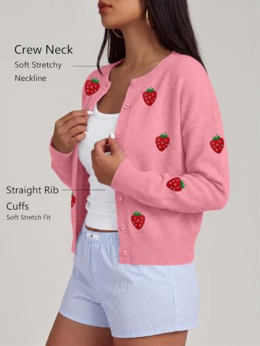 Image of Trendy Queen Cropped Cardigan Sweaters for Women Fall Fashion Clothes 2026 | Lightweight Knit Button-Down, Y2K Open-Front Layering Piece for Fall, Spring & Office Wear