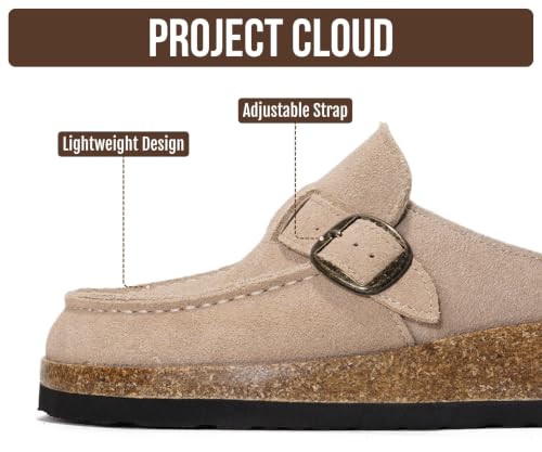 Image of Project Cloud 100% Genuine Leather Moccasin Style Clogs for Women - Memory Foam and Water Resistant Mules Slip On Non-Slip and Durable Clogs Casual Shoes for Women Footwear (Carline)
