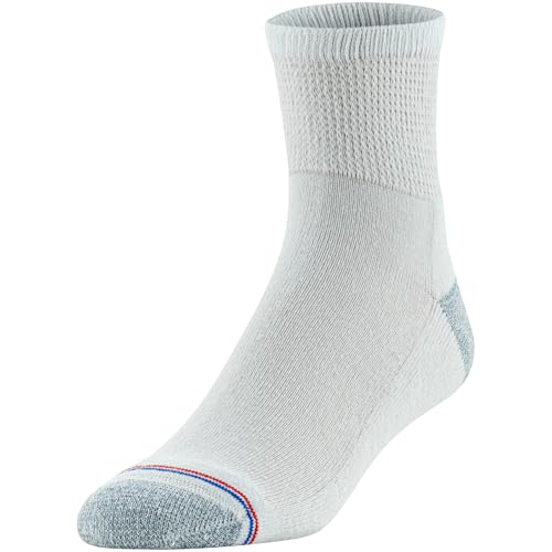 MediPeds Women's Quarter Cushioned Non-Binding Blister-Resistant Socks (4-Pack)