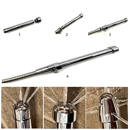 Complete Shower Enema System For Anal Vaginal Colon Cleaning,Wafeas Douche Enema Kits For Men And Women -Include Enema Nozzles, Shower Hose,Diverter,Suction Cup Holder And Flow Control Valves Silver #TOP1