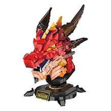 NUTCRACKER Dragon Building Set for Adult - Fire Dragon Head Toy Building Set, Animal Skeleton Fossils Home Desktop Display Model Decor, Easter Birthday Gift for Teens Boys Girls 14+ 2713 Pieces