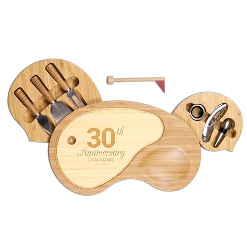 Personalized Anniversary Sand Trap Cheese Board