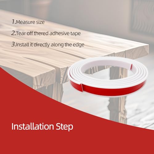 Image of U-Shape Plywood Edge Banding - 3 /4 inch Edge Protector, Self-Adhesive Trim for Veneer, Furniture, Countertop, Table, Sheet Metal - White, 20Ft