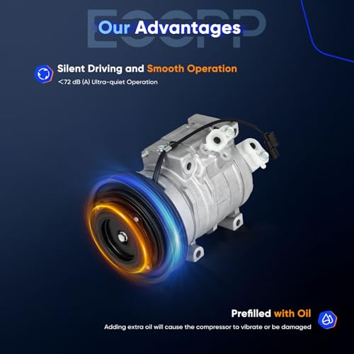 Image of ECCPP A /C Compressor with Clutch 2008-2012 for Honda for Accord 3.5L 2013-2015 for Acura RDX 3.5L AC Compressor
