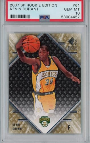 Graded 2007-08 Upper Deck UD SP Rookie Edition Kevin Durant 61 RC Basketball Card PSA 10 Gem Mint
