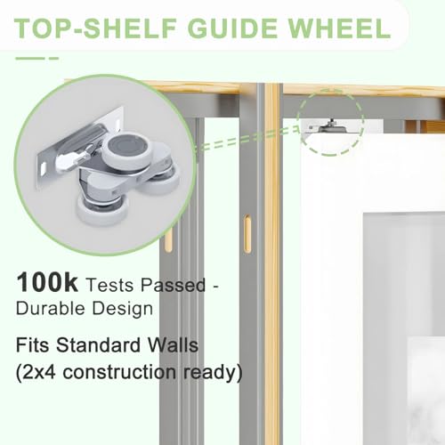 Image of Frosted Glass 1-Lite Sliding Pocket Doors White Standard Door with Hardware Kit Set,72 inchx80 inch