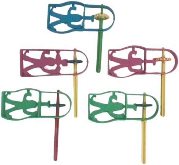 Plastic Purim Gragger Noise Maker for Kids Small Size 4.5" x 4" Assorted Colored Graggers 10 Pack