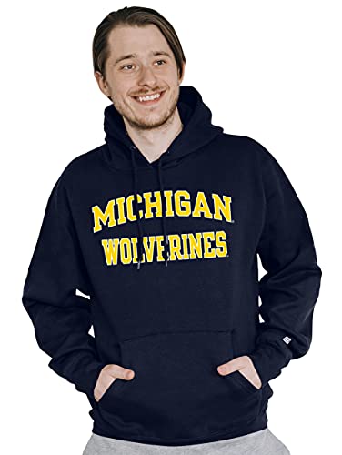 Blue 84 Men's Michigan Wolverines Hoodie Arched Team Color, Team Color, Large - Image 2