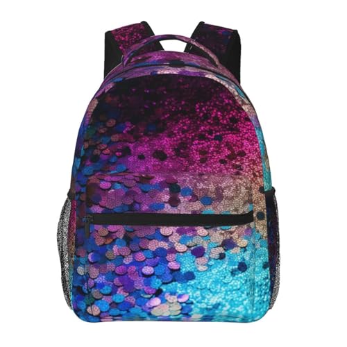 Sac à dos de voyage grand format étanche avec paillettes chic