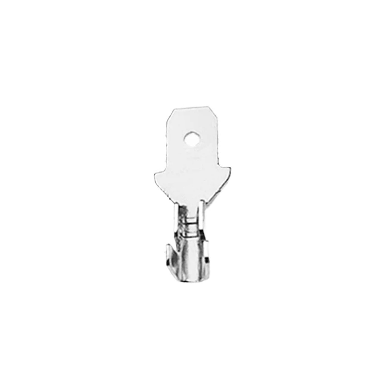 xuyuyan 100Pcs/Lot 2.8/4.8/6.3mm Female And Male Crimp Terminal Brass(4.8 Male Silver)