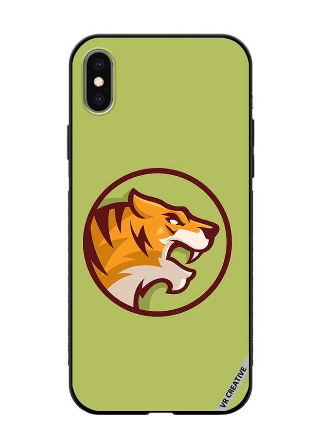 VR CreativeProtective Case Cover For Apple iPhone XS Max Tiger Design Multicolour