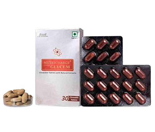 Nutricharge Glycem Tablet is a chewable tablet with 12 botanicals.