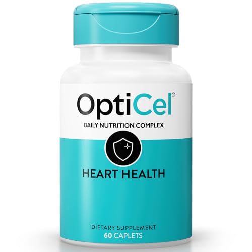 OptiCel Heart Health – Heart Health & Blood Pressure Supplement for Men & Women, Supports Endurance, Recovery, Cholesterol & Cardiovascular Health, Plant-Based, Gluten-Free and Non-GMO, 60 Capsules