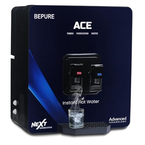 Bepure Ace ISI Mark Hot and Normal 9L RO+UV+UF+TDS+ Copper Alkaline Water Purifier with hot water...