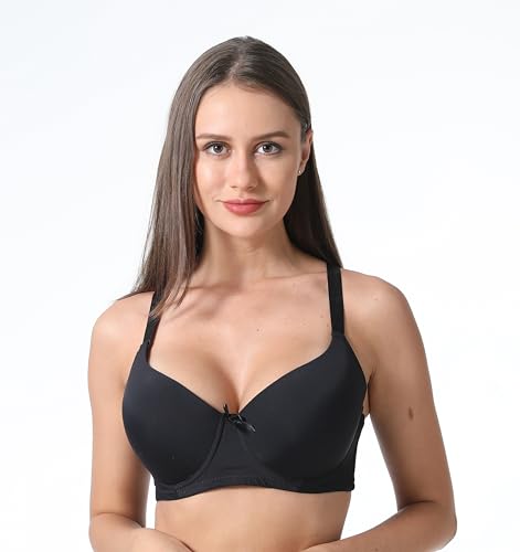 Image of Viola's Secret 6 Pack of Color Print T-Shirt Bras B Cup C Cup and D Cup